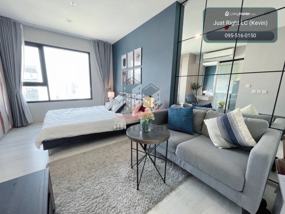 For sale with tenant Life Asoke Studio 1 bathroom 24.5 sq.m. 3x floor North Only 4.29 million baht *Transfer fee 1% (Buyer and seller pay half each)* – รูปที่ 2
