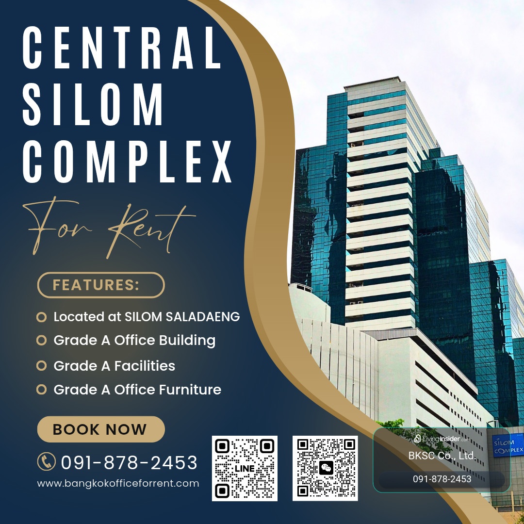 Bangkok Office For Rent Silom Serviced Office Central Silom Complex Office Building Fully-Furnished For 1 - 50 Workstations closed to BTS Saladaeng, MRT Silom, Saladaeng  Serviced Office For 1 - 50 Workstations (Starting from 10,000 THB/month) With Grade  – รูปที่ 2