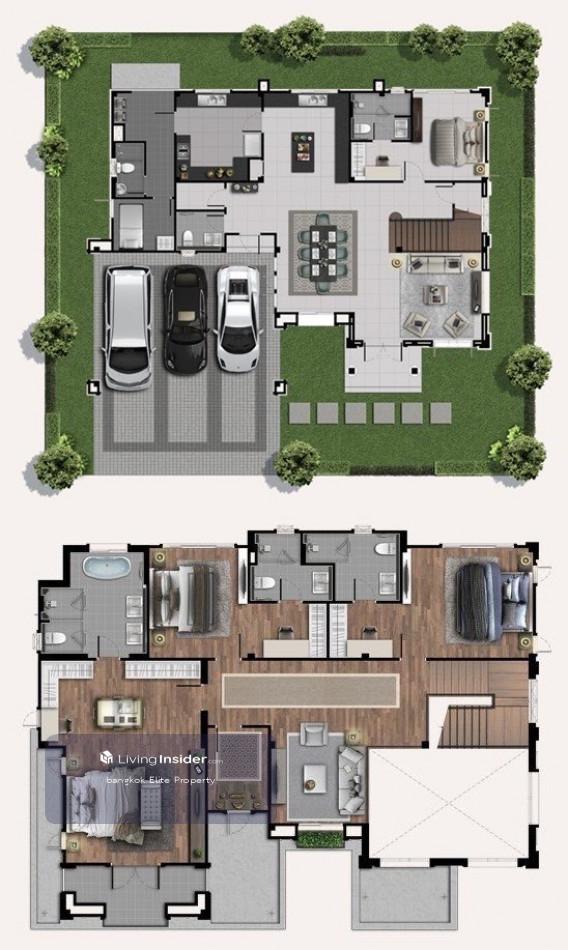 For sale-rent, luxury mansion, The Palazzo Srinakarin, near Seacon, 4 bedrooms, 5 bathrooms. Loading...