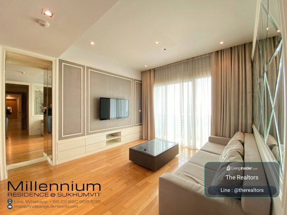 For Rent Luxury Apartment 2 Bed 3 Bath Millennium Residence @ Sukhumvit – รูปที่ 2