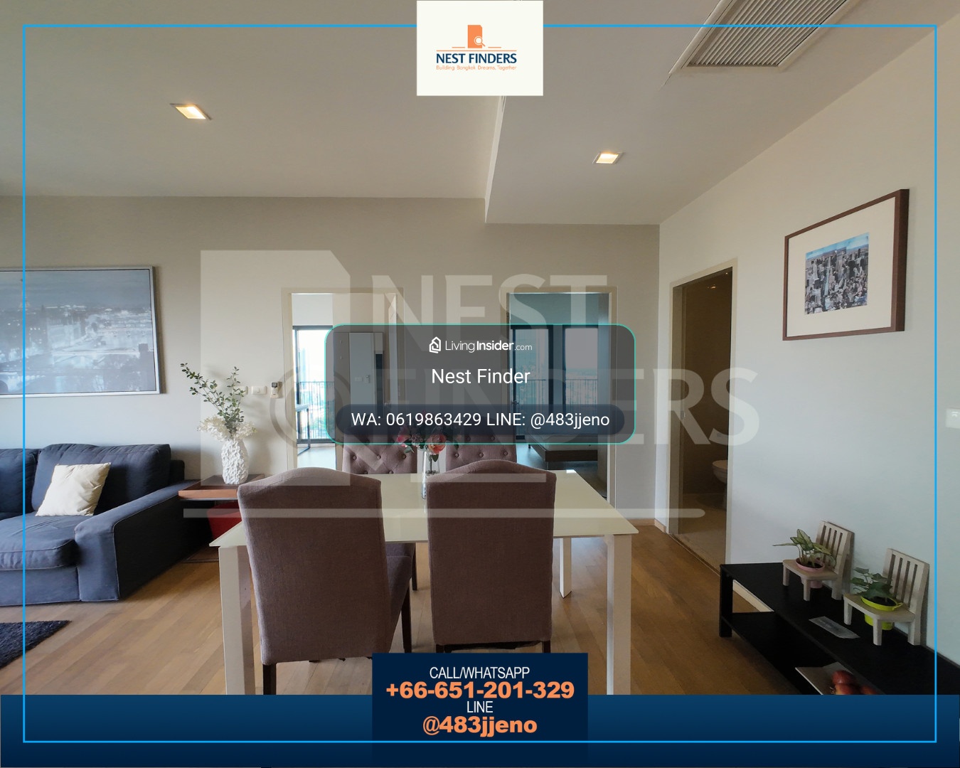 💗 For rent, spacious room, next to BTS Ekkamai 💗 2 bedrooms For Rent :Noble Reveal Sukhumvit 63 – รูปที่ 3