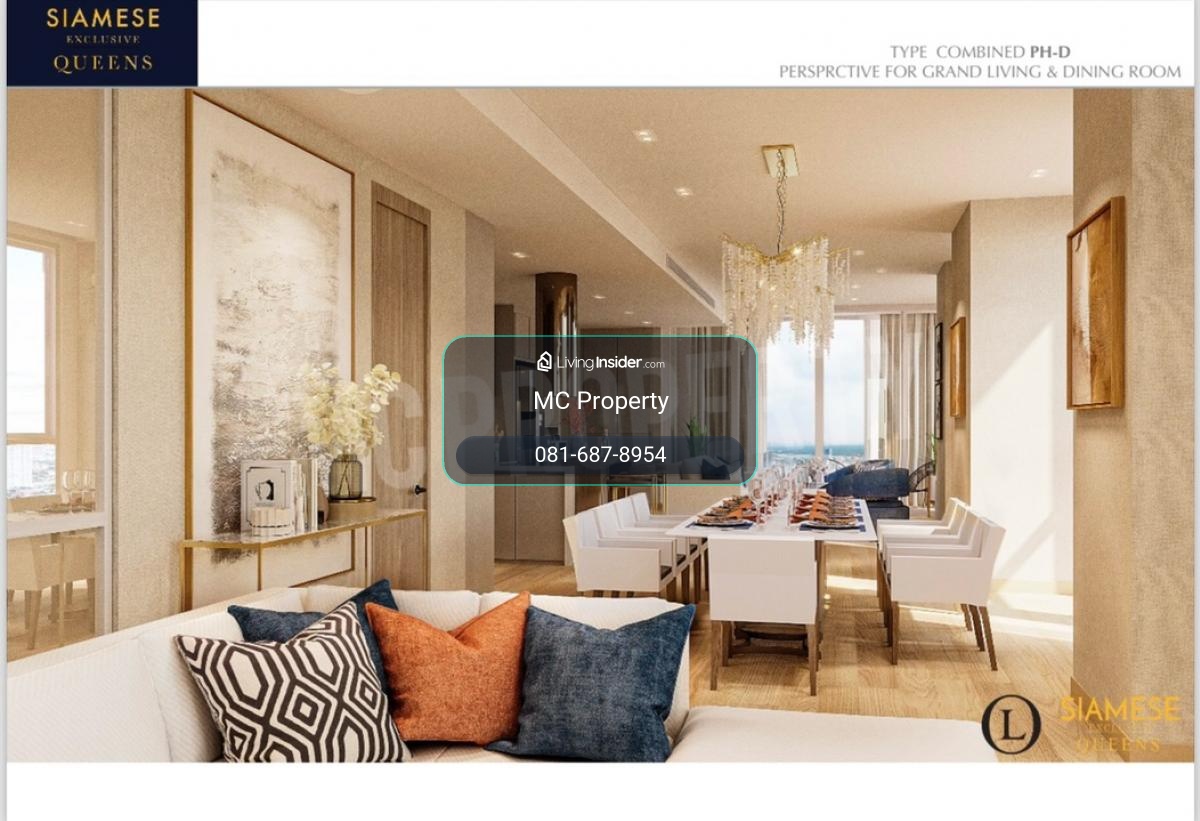 Siamese queen Penthouse 3bedroom plus 265sqm for sell Super rare unit facing Queen Sirikit Park for sale 84.9MB Contact 0816878954 – รูปที่ 2