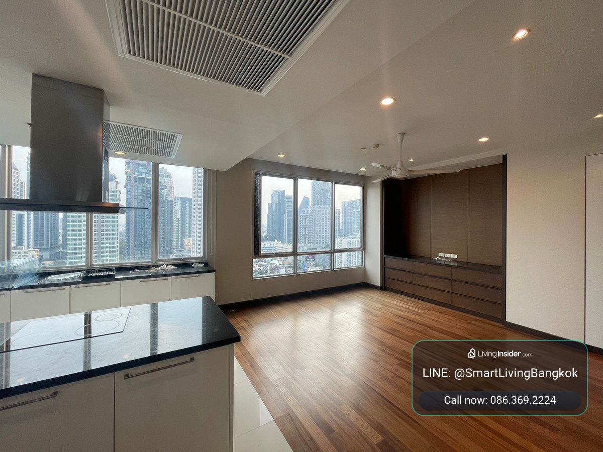 Duplex Penhouse for rent, 4 bedrooms, with 2 seating areas and closed kitchens, decorated in Woody style, complete furniture, large terrace, city view, near BTS Thonglor. – รูปที่ 4