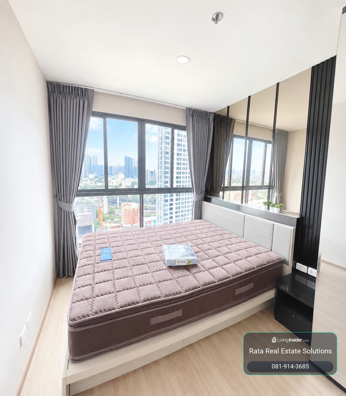ให้เช่า 1 ห้องนอน 33 ตรม ชั้น 21  วิวทิศเหนือ – รูปที่ 2