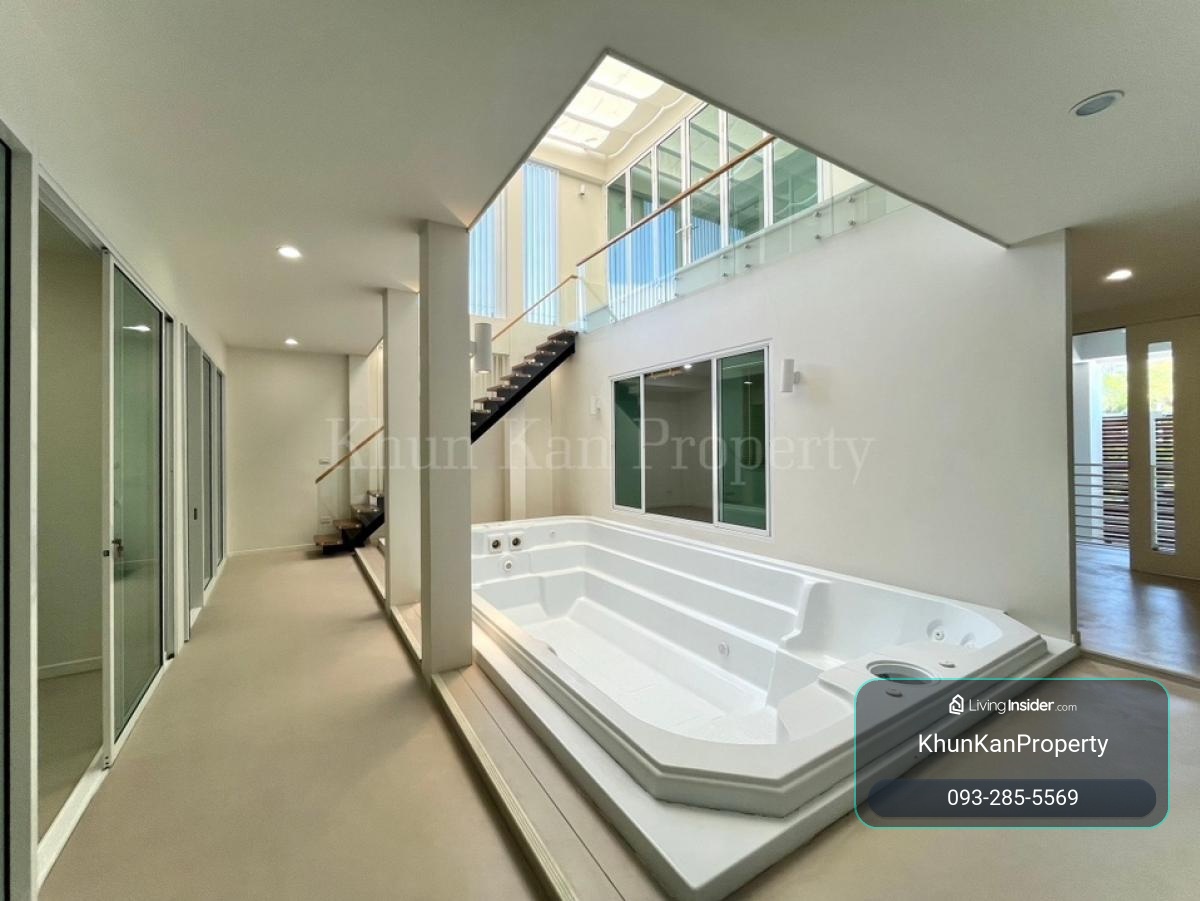 🔥For rent 🔥 White home office behind Mega Bangna  ( Premium whole house, swimming pool + built-in glass elevator ) – รูปที่ 3
