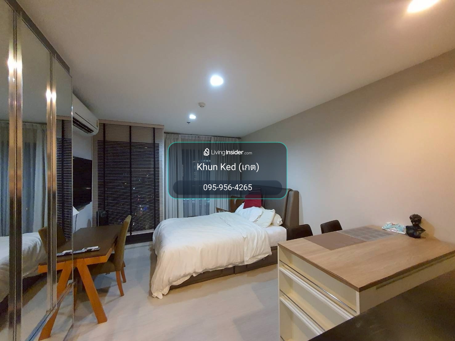 🟢 ให้เช่า คอนโด Rhythm Sukhumvit 36-38  ห้อง Studio 24 ตร.ม. ตกแต่งครบ ชั้นสูง เฟอร์+เครื่องใช้ไฟฟ้าครบ ⎯ ใกล้ 🚆BTS ทองหล่อ – รูปที่ 4