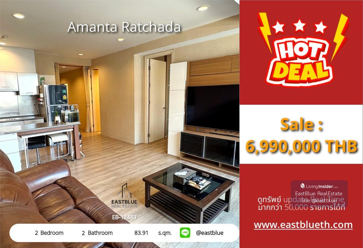 Luxury condo with 2 bedrooms in the heart of Ratchada for only 6.99 million THB.Close to BTS/MRT Cultural Center, very convenient for travel! Loading...