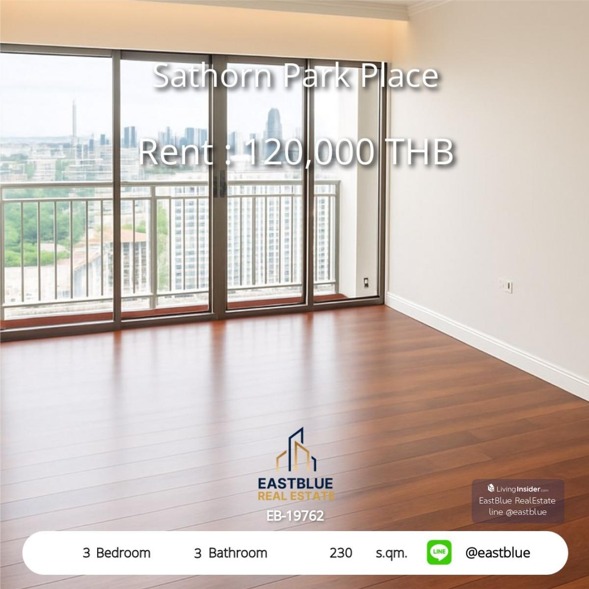 เช่าคอนโดสุดหรู 3 ห้องนอน 230 ตร.ม. ใจกลางสาทร ใกล้ BTS ลุมพินี ราคาเพียง 120,000 บาท/เดือน! Loading...