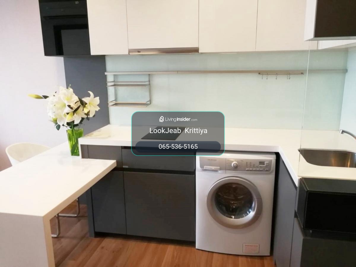 IVY AMPIO Ratchada–Rama 9 🏙️ 44 sq m., 9th floor, beautiful open view, near MRT Cultural Center 250 m., fully furnished, ready to move in, 27,000 baht/mo. 📞 065-536-5165 #Condo for rent #Rama 9 #Ratchada #IVYAmpio – รูปที่ 2
