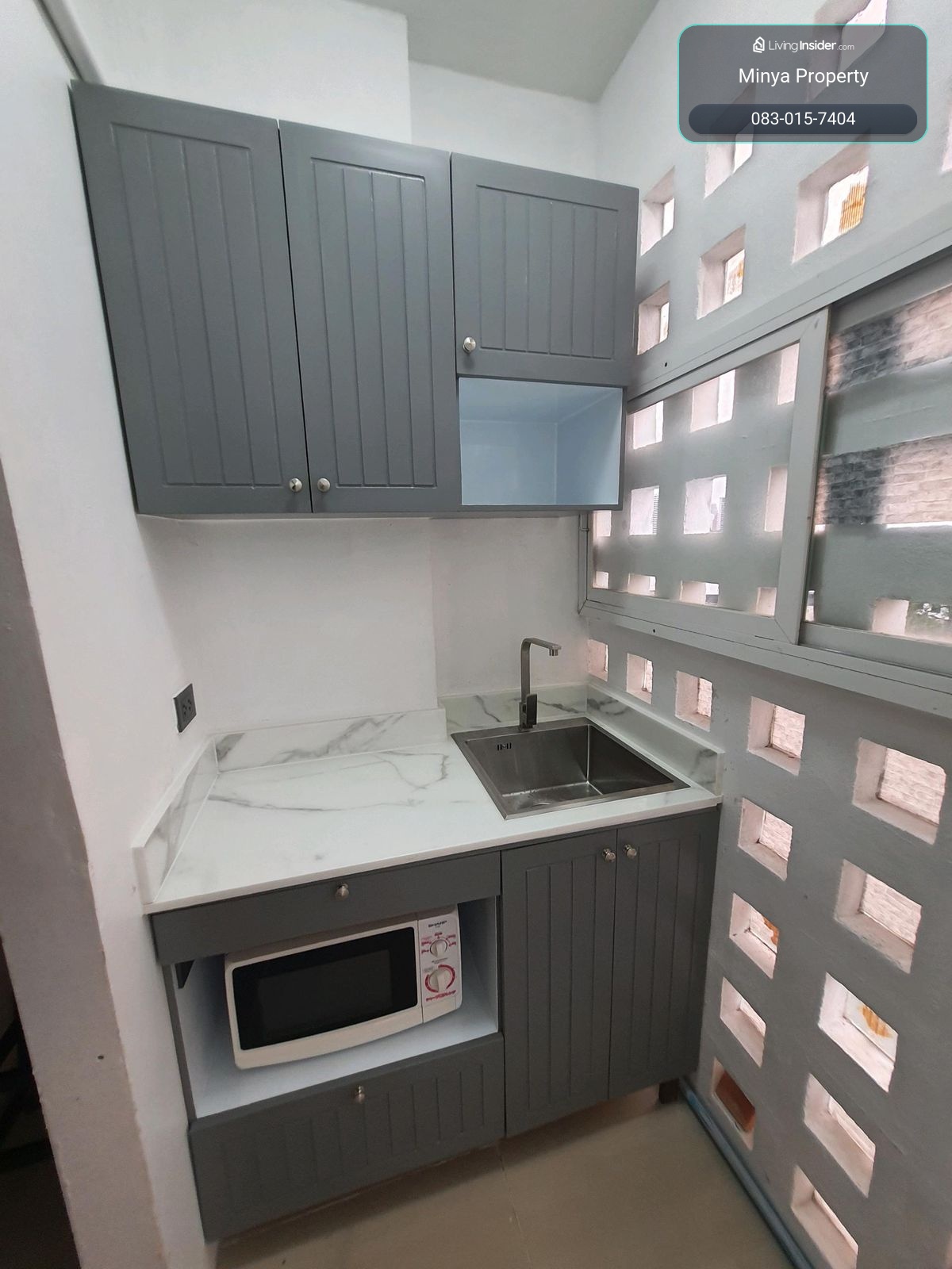 For Rent: Condo 26 Sq.m Studio room in Rama 9 - Petchaburi Road ให้เช่าคอนโด i-house laguna RCA 26 ต.ร.ม. ห้องสตูดิโอ ชั้น 8 ตึก E วิวสวน ห้องตกแต่งใหม่ ใกล้ MRT พระราม 9 เพียง 10 นาที (ระยะสั้น-ระยะยาว) – รูปที่ 3