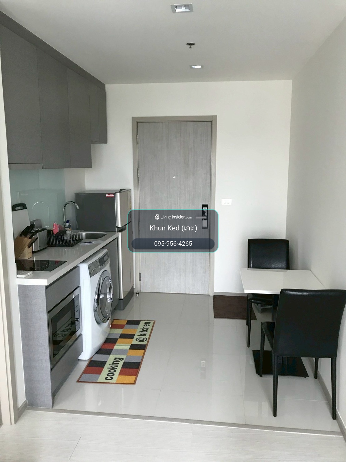 (FOR RENT) คอนโด RHYTHM สุขุมวิท 36-38  I 1-BR วิวสระ เฟอร์+เครื่องใช้ไฟฟ้าครบ ㅡ ใกล้ 🚆BTS ทองหล่อ – รูปที่ 4