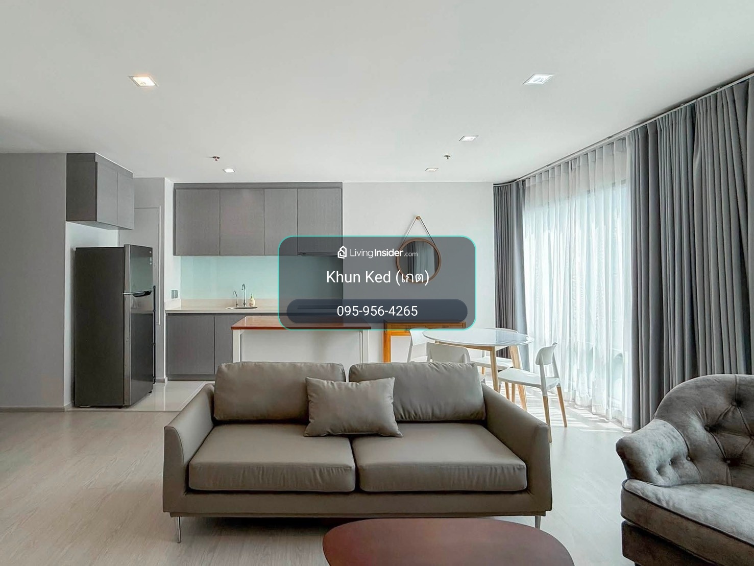 (FOR RENT) คอนโด RHYTHM สุขุมวิท 36-38 ห้องกว้าง 2 นอน 80 ตร.ม. ชั้นสูง วิวสวย ห้องสวยตกแต่งครบ มีระเบียงส่วนตัว เฟอร์+เครื่องใช้ไฟฟ้าครบ พร้อมเข้าอยู่ ㅡ ใกล้ 🚆BTS ทองหล่อ – รูปที่ 3
