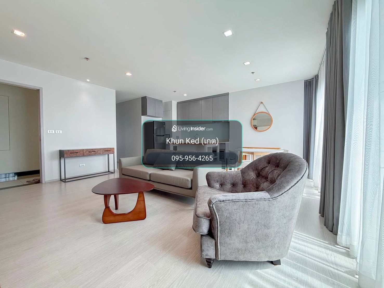(FOR RENT) คอนโด RHYTHM สุขุมวิท 36-38 ห้องกว้าง 2 นอน 80 ตร.ม. ชั้นสูง วิวสวย ห้องสวยตกแต่งครบ มีระเบียงส่วนตัว เฟอร์+เครื่องใช้ไฟฟ้าครบ พร้อมเข้าอยู่ ㅡ ใกล้ 🚆BTS ทองหล่อ – รูปที่ 4
