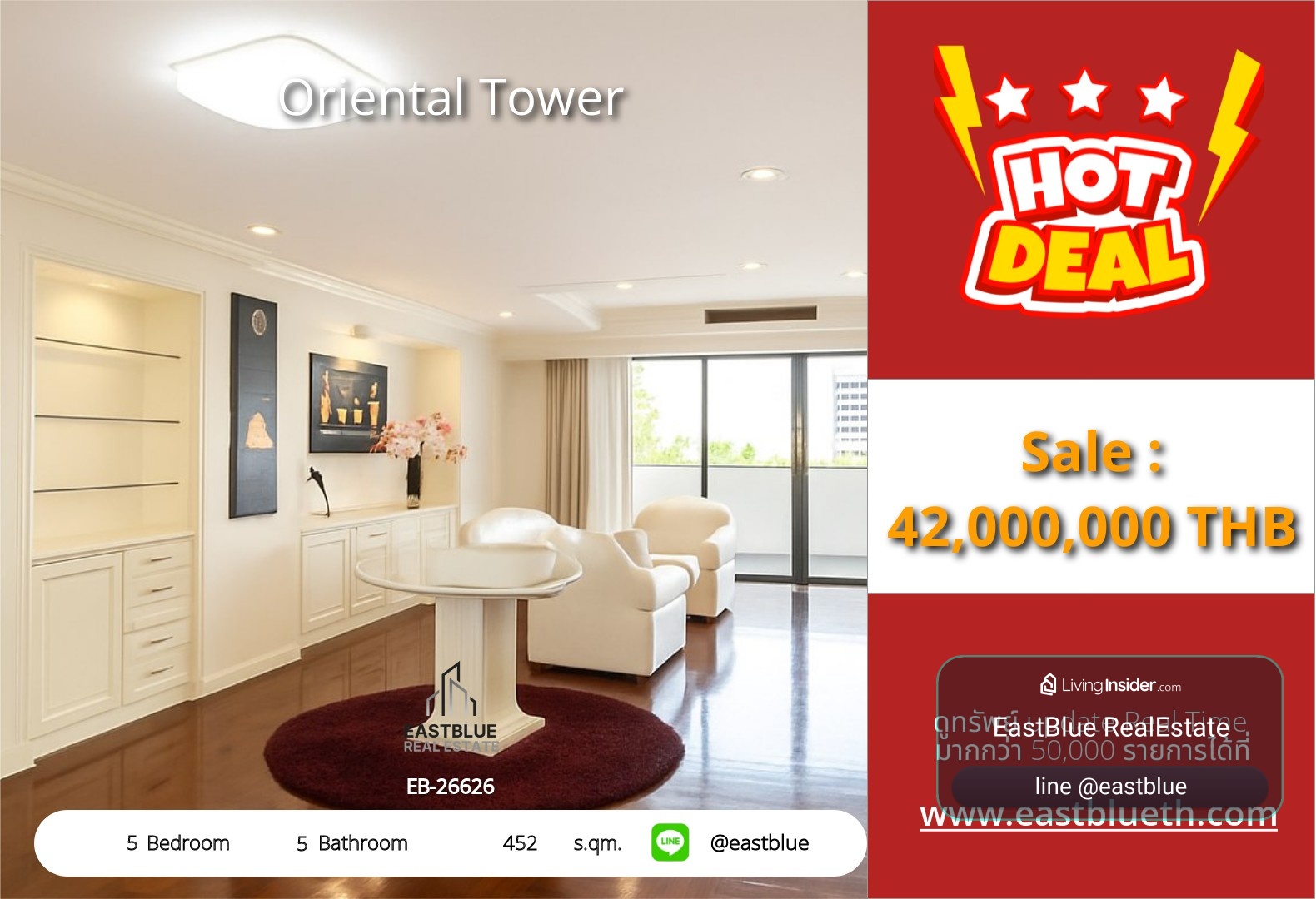 For Sale: Oriental Tower 5 Bed 452 sqm near BTS Ekkamai 42M THB – รูปที่ 4