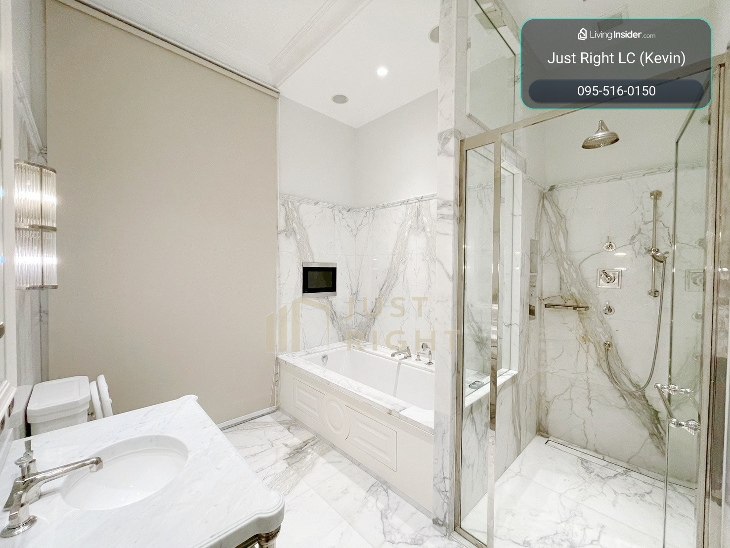 For rent: 98 Wireless, 2 bedrooms, 3 bathrooms, 121* sq m., 1x floor, Royal Thai Embassy garden view, south side, special price reduced from 350,000, remaining only 180,000 baht/month, 1 year contract only *Sample picture of the room – รูปที่ 4