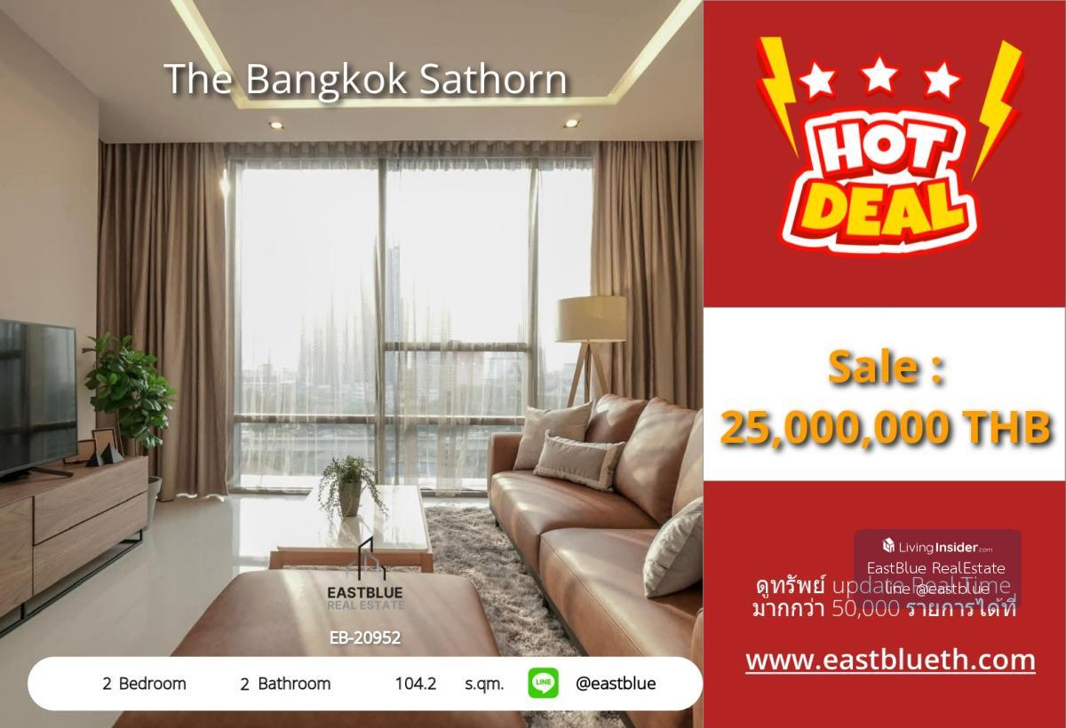 ราคาจริงรวมค่าใช้จ่ายแล้วThe Bangkok Sathorn Luxury Condo | 2 Bed, 2 Bath – Prime Surasak Location Exclusive 104 sqm Unit Near BTS, Pools & Fitness – Only 25M THB! Loading...