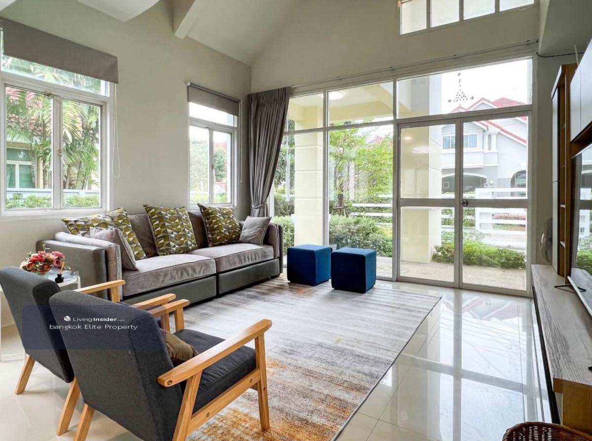 💥ขาย/เช่า บ้านเดี่ยวตกแต่งใหม่ หมู่บ้านบารเมษฐ์  ใกล้สวนหลวง ร.9 ซอย62 90 วา สวนใหญ่ Loading...