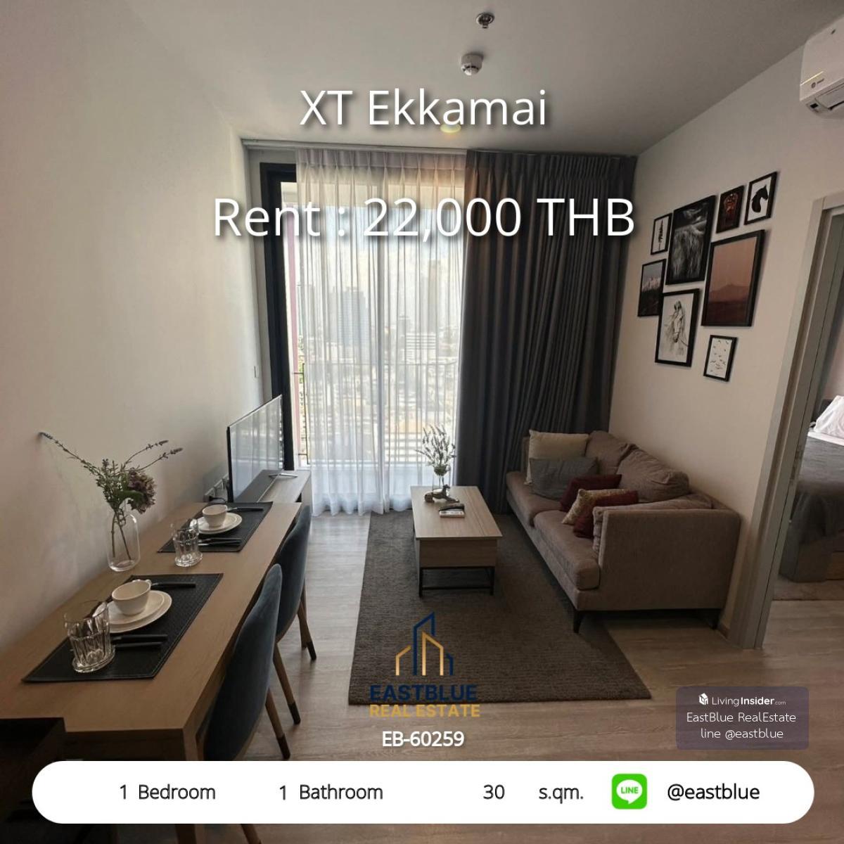 Luxury condo XT Ekkamai 1 bedroom 22,000 Baht near Ekkamai BTSwith a swimming pool and fitness center, catering to every lifestyle! Loading...