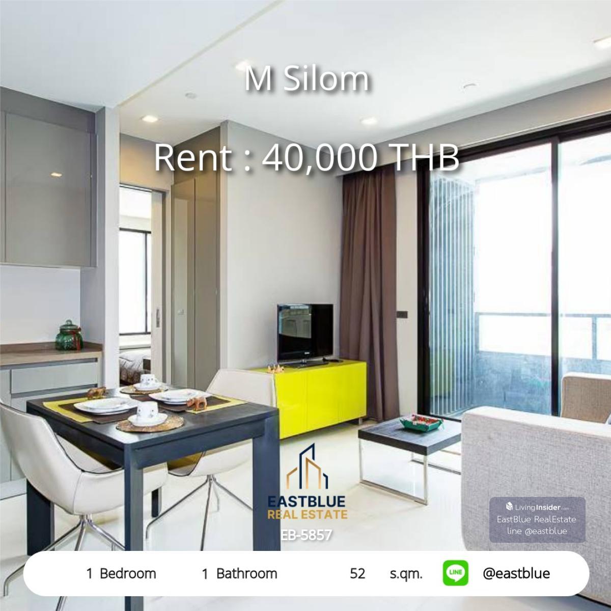 Chill in Silom! 1-bedroom condo near BTS Chong NonsiRent for only 40,000 THB/month with complete facilities! Loading...