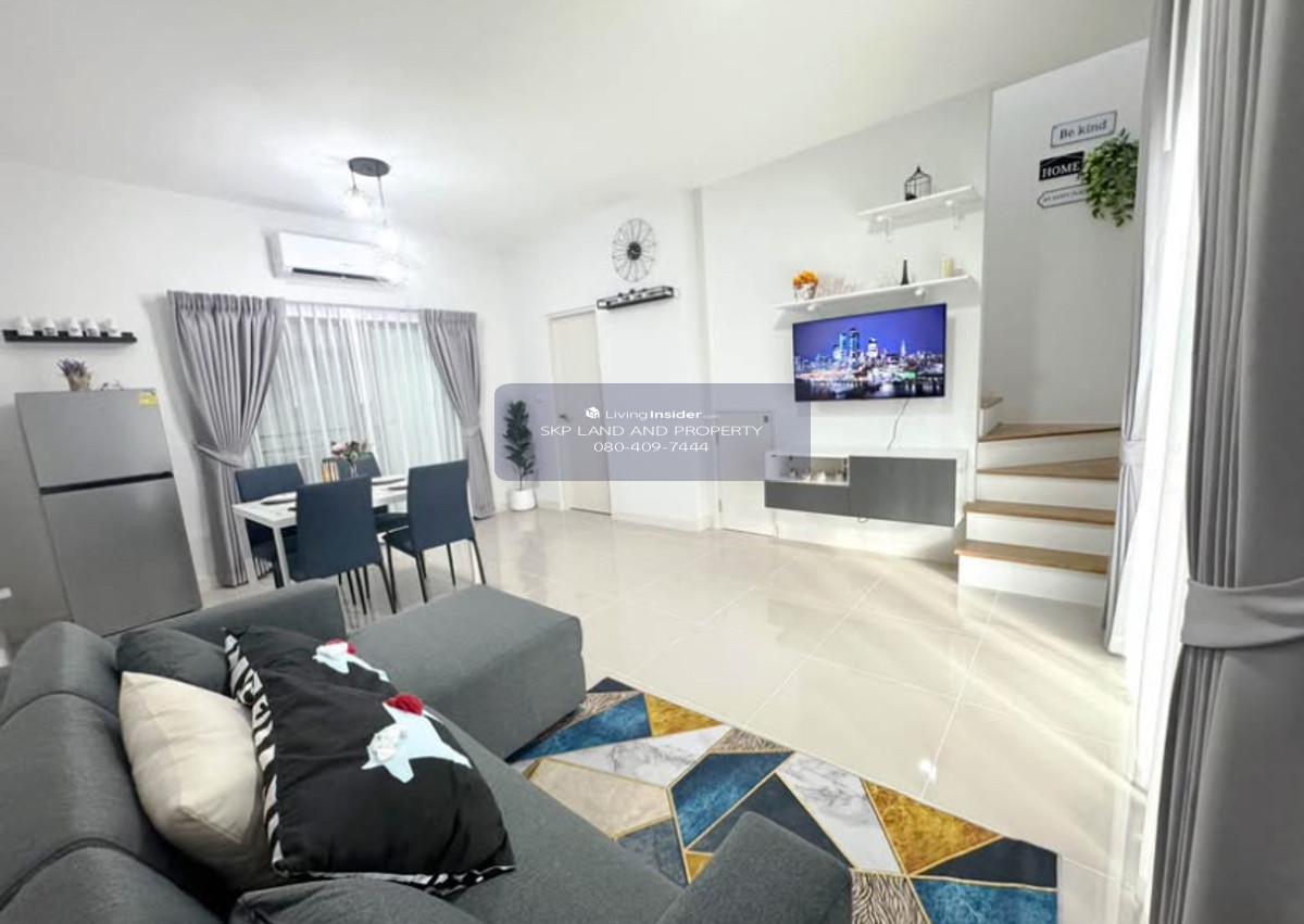 Townhome for rent, Pleno Town, Baan Kluai-Kanchana, fully furnished, near Central Westgate, 10 minutes. Loading...