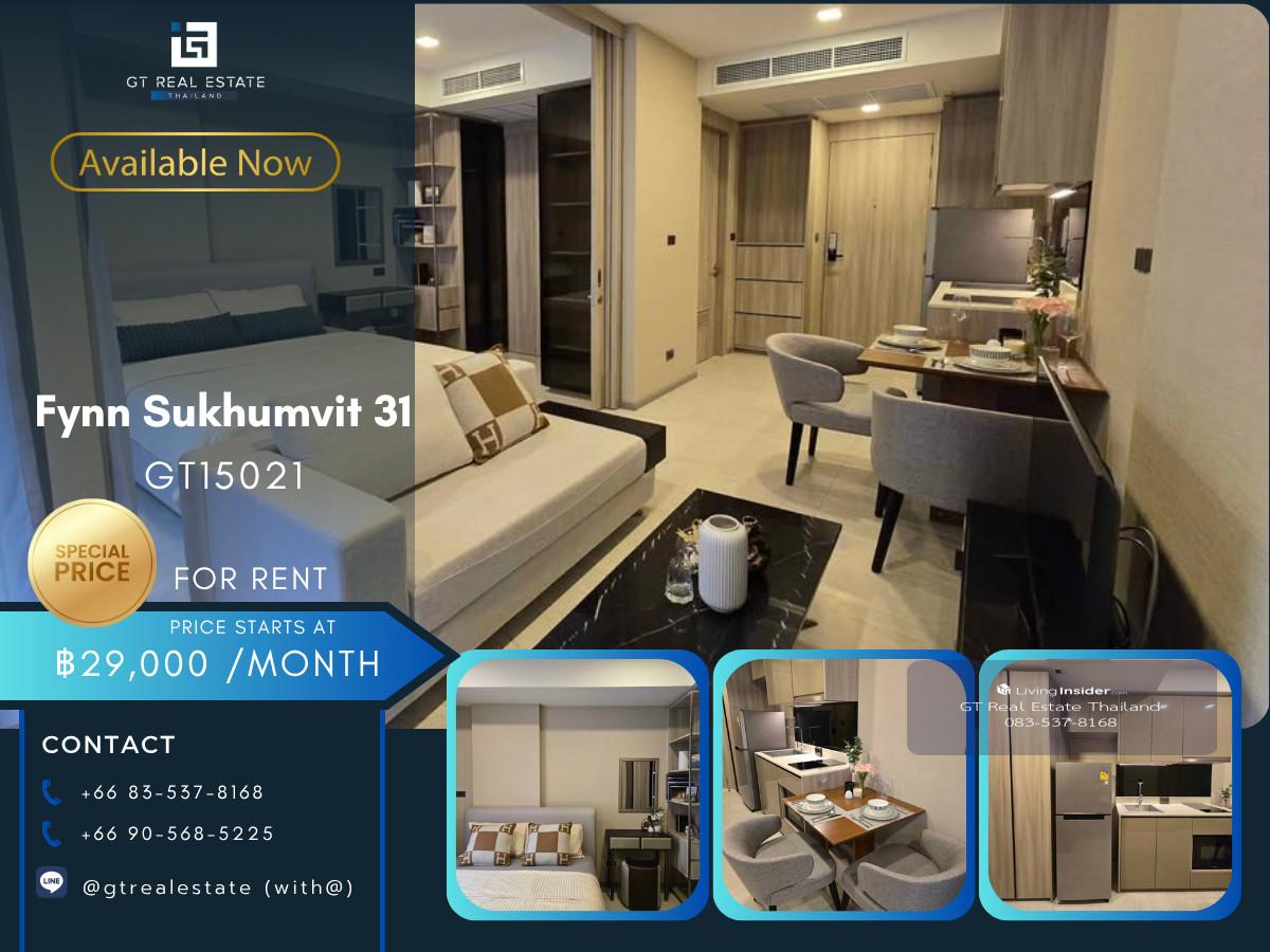 Condo Fynn Sukhumvit 31, convenient travel, near BTS, there is a shuttle, beautiful room, fully furnished, ready to move in!! Loading...