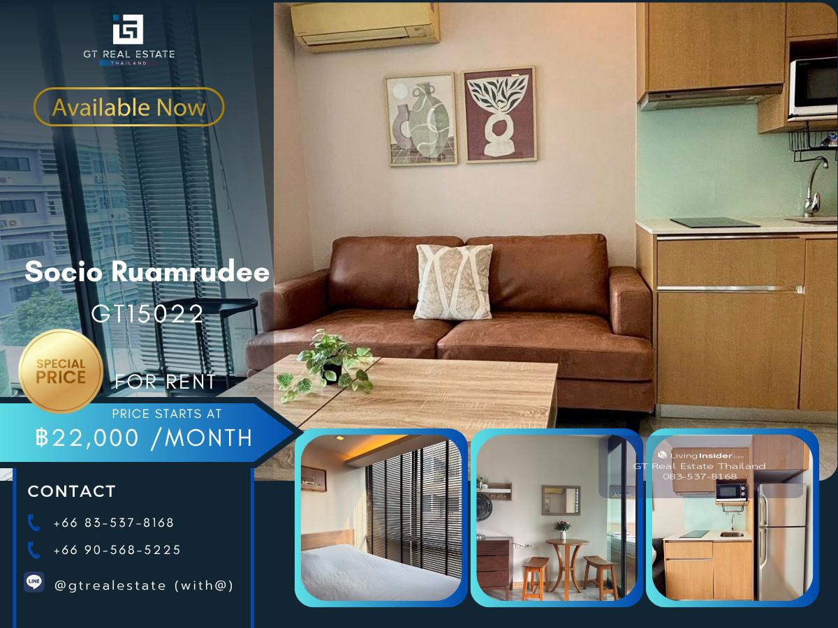 Condo Socio Ruamrudee, convenient travel, near BTS, there is a shuttle, beautiful room, fully furnished, ready to move in. Loading...