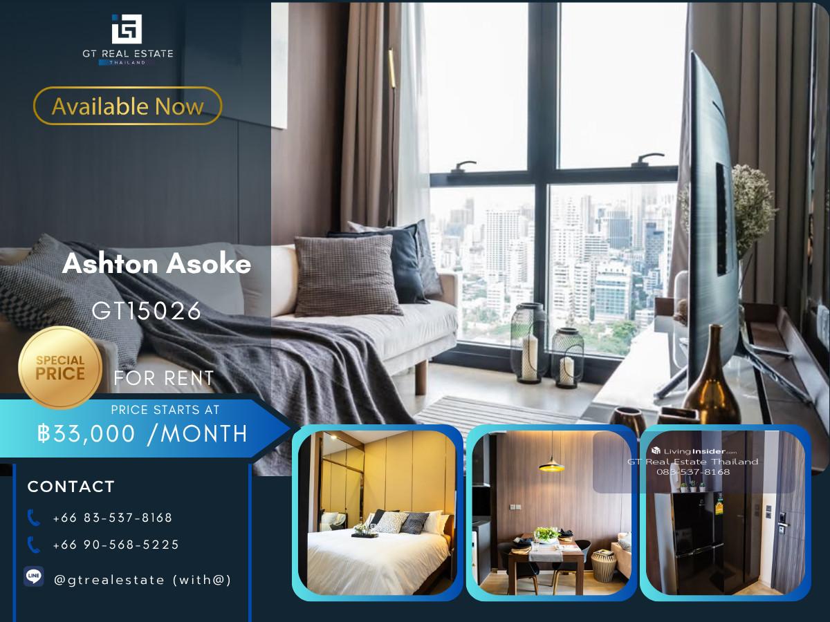 Ashton Asoke Condo, convenient travel, near BTS, there is a shuttle, beautiful room, fully furnished, ready to move in. Loading...