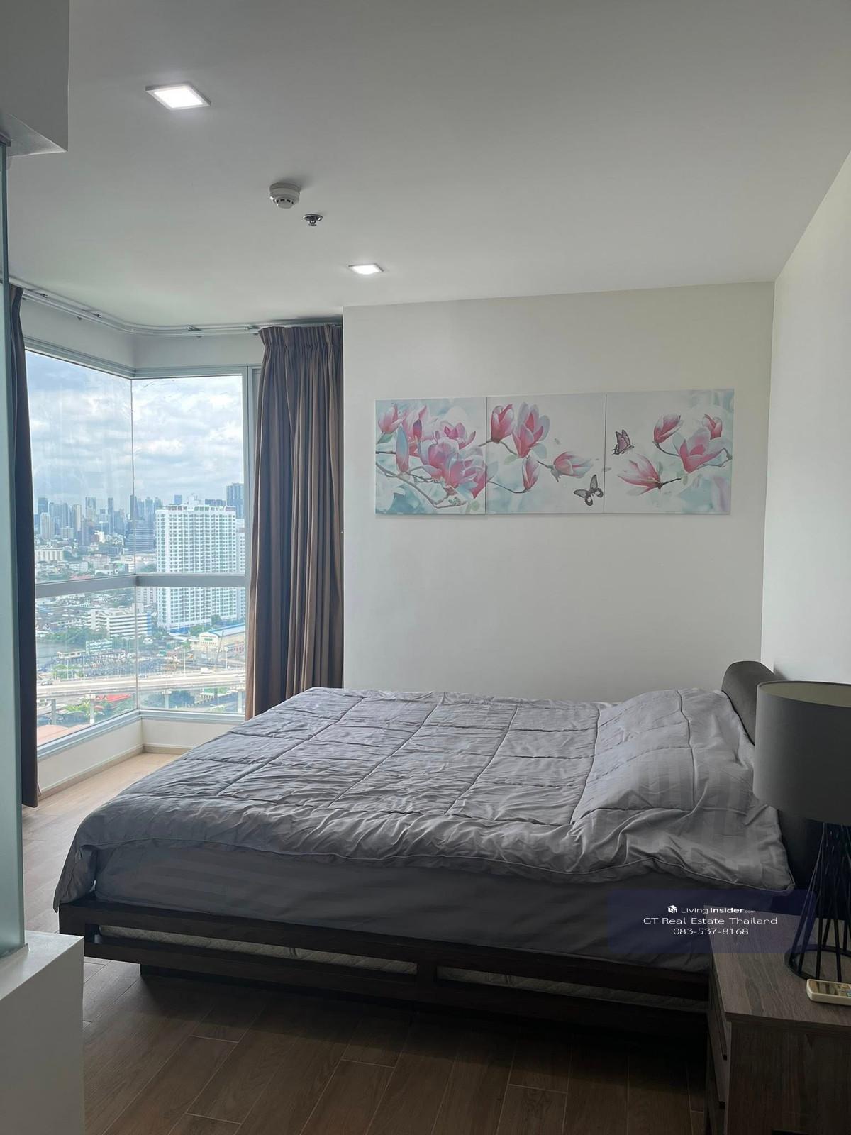 Condo Rhythm Sukhumvit 50, convenient travel, near BTS, there is a shuttle, beautiful room, fully furnished, ready to move in. Loading...
