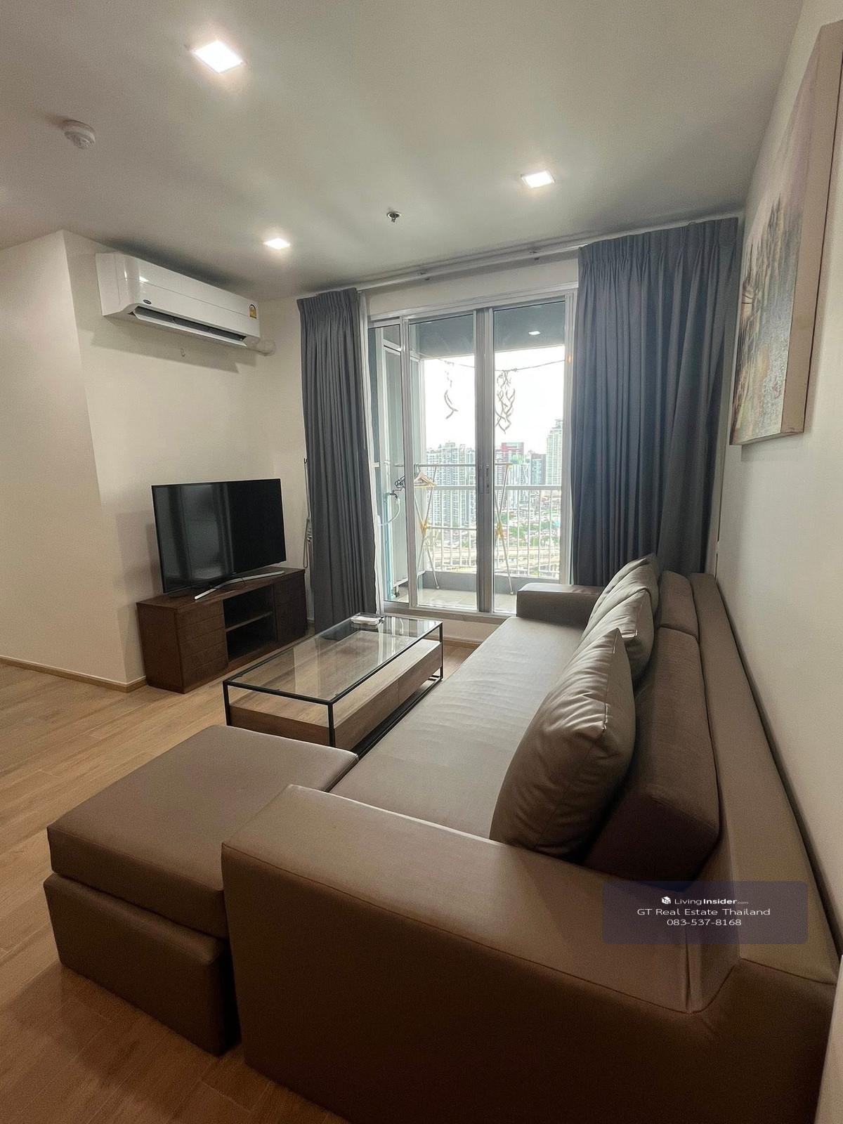 Condo Rhythm Sukhumvit 50, convenient travel, near BTS, there is a shuttle, beautiful room, fully furnished, ready to move in. Loading...
