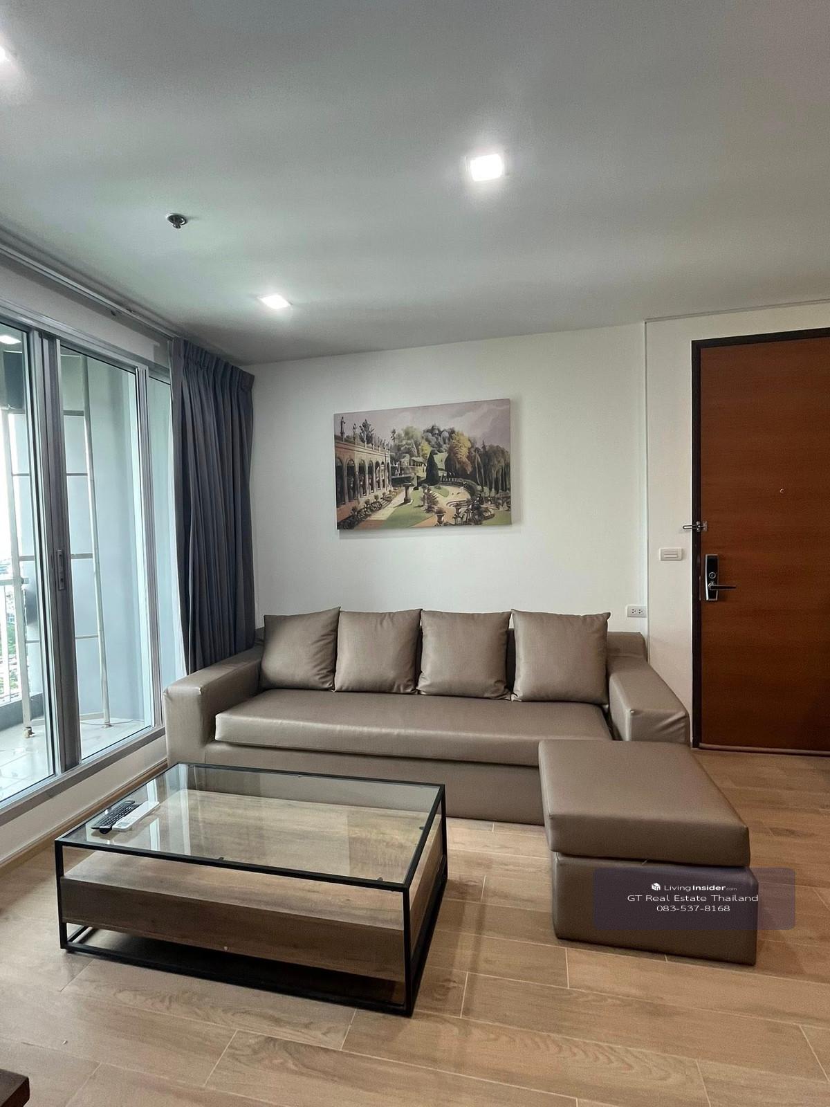 Condo Rhythm Sukhumvit 50, convenient travel, near BTS, there is a shuttle, beautiful room, fully furnished, ready to move in. Loading...