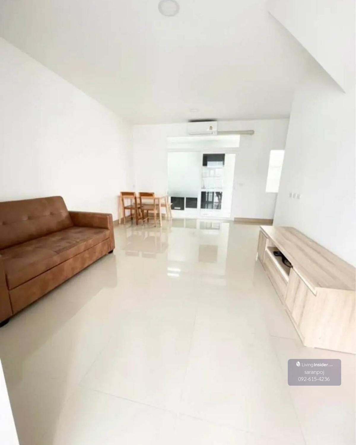 For rent, 2-story townhome, Q District Gusto Village, Soi King Kaew 37/5, beautiful house, fully furnished, ready to move in, price 15,000 baht. Loading...