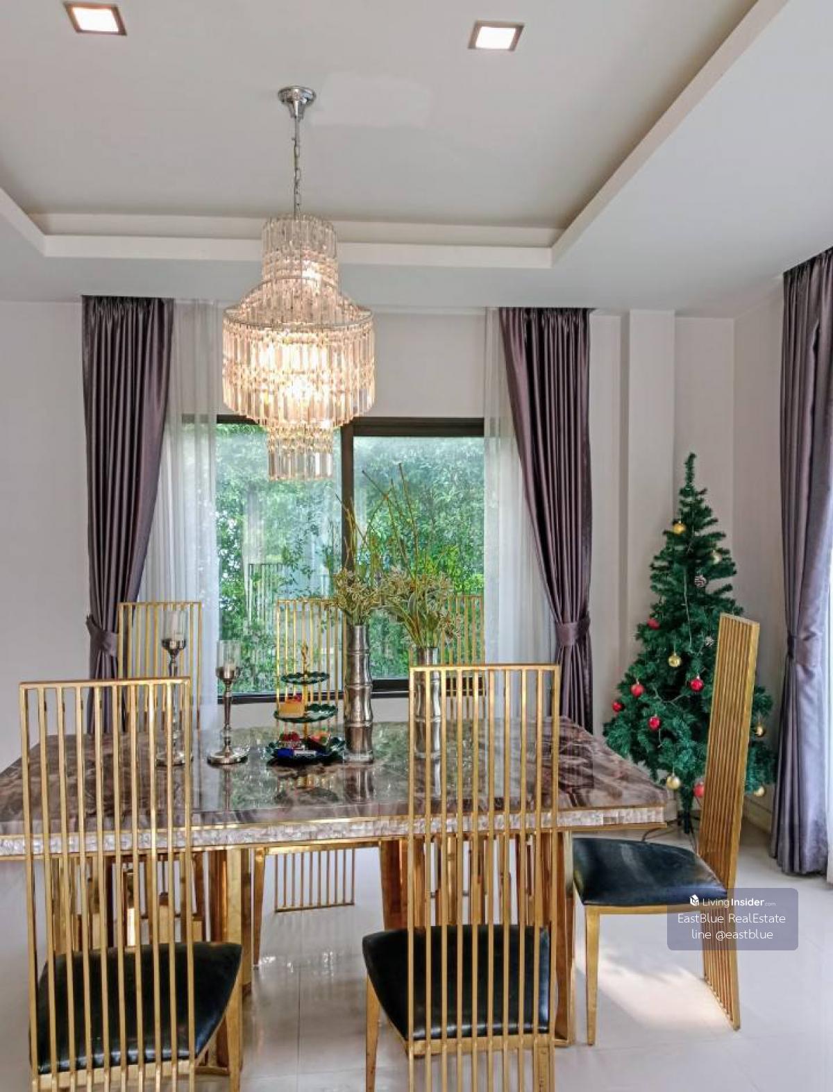 Luxurious 4 bedroom detached house with private pool view. Heart of Ramintra Luxury 4-Bed Pool View Home in Ramindra, Private & Exclusive New house for rent, 4 units, swimming pool view With fitness center and club house New Rental, Only 4 Units, Pool Loading...