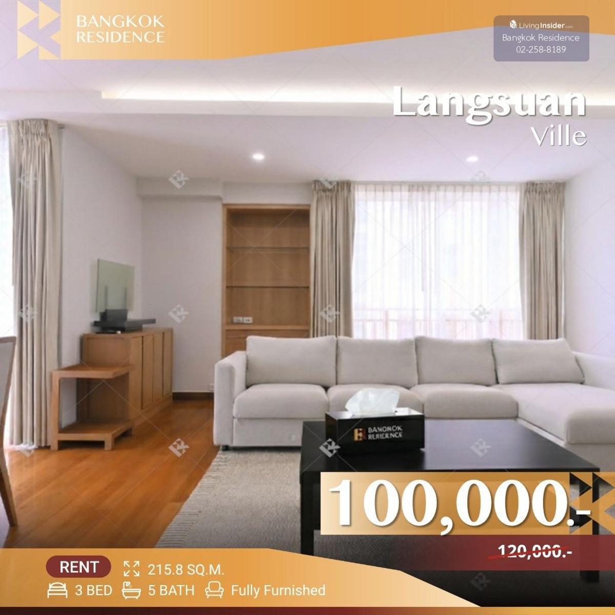 Langsuan Ville 🌟 Spacious Unit with Wide Balcony City View 🌆 Near BTS Ratchadamri   Loading...