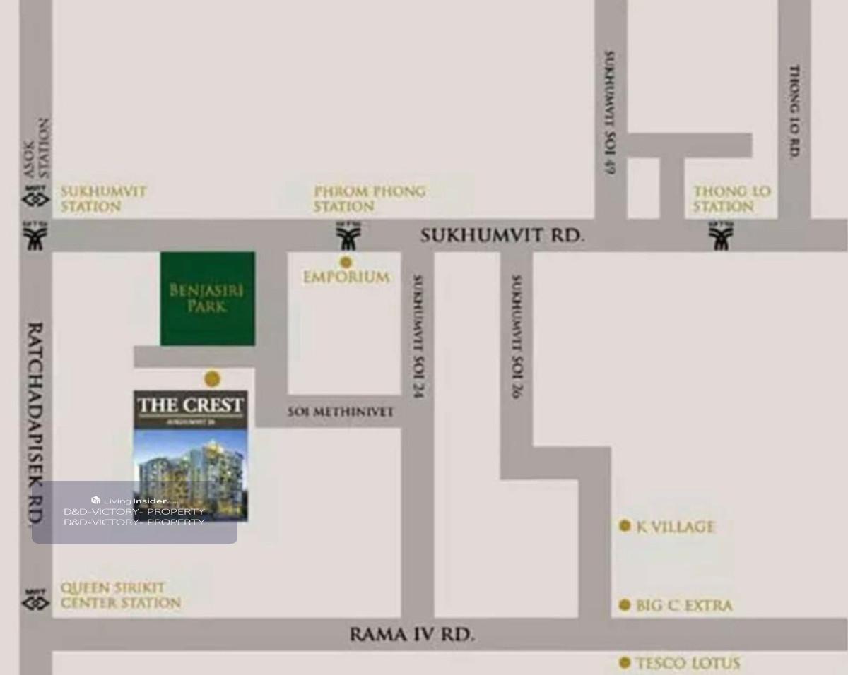 Crest Sukhumvit 24 Beautiful 1B 1B Size 48, cheapest price in the building. Fully decorated, selling for only 6.2 MB‼ only. If you like it, you can add more (close to the Emporium). If interested, contact Dream 0956355593. Loading...