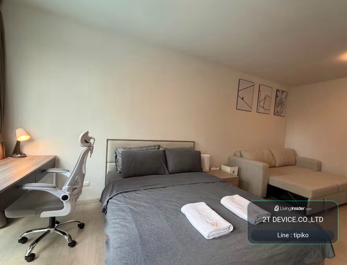 Condo for rent Poolview Unio Sukhumvit 72 Phase 2, 3rd floor, room size 24 sqm. BTS Bearing – รูปที่ 3