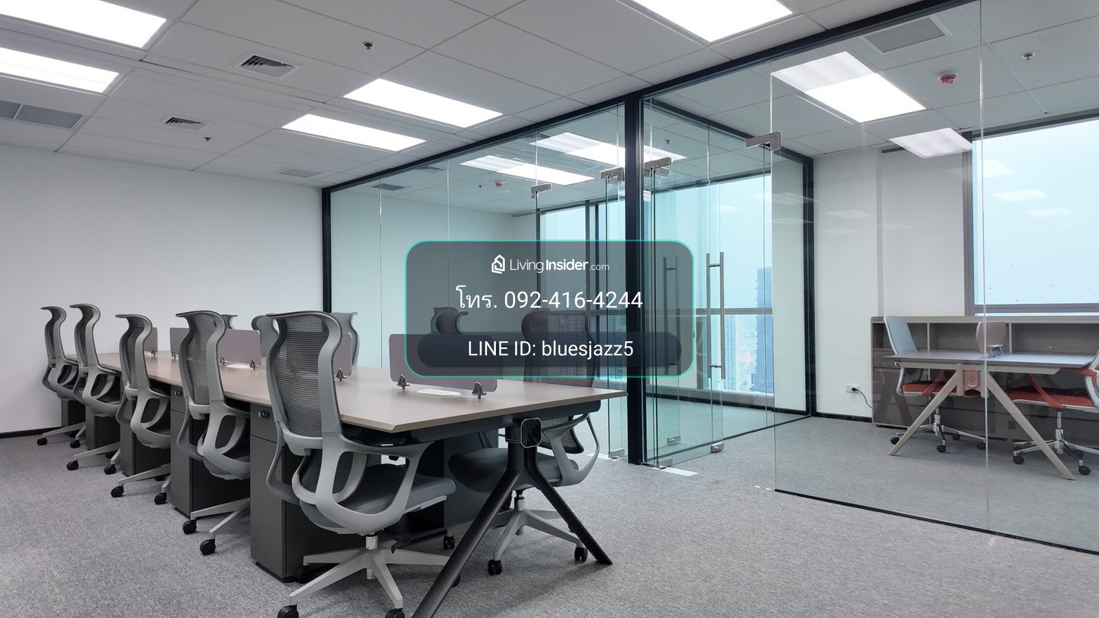 WoKii @V One Tower 82sqm Office For RENT Near MRT Phra Ram 9 Central Rama 9 Fully Furnished Ready to Move – รูปที่ 3