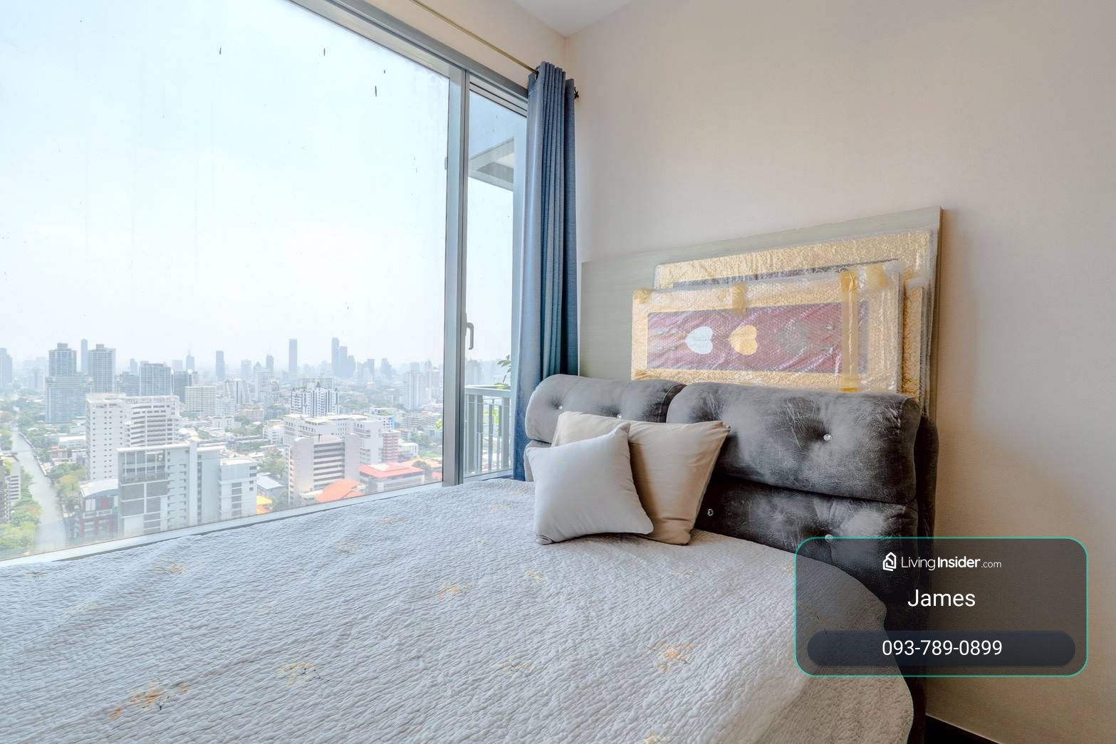 ห้องตำแหน่งมุมพิเศษ เป็นส่วนตัวไม่ติดใคร ติด MRT เพชรบุรี / Q Asoke 2 Bed 60 sq.m. โทร 0937890899 – รูปที่ 3