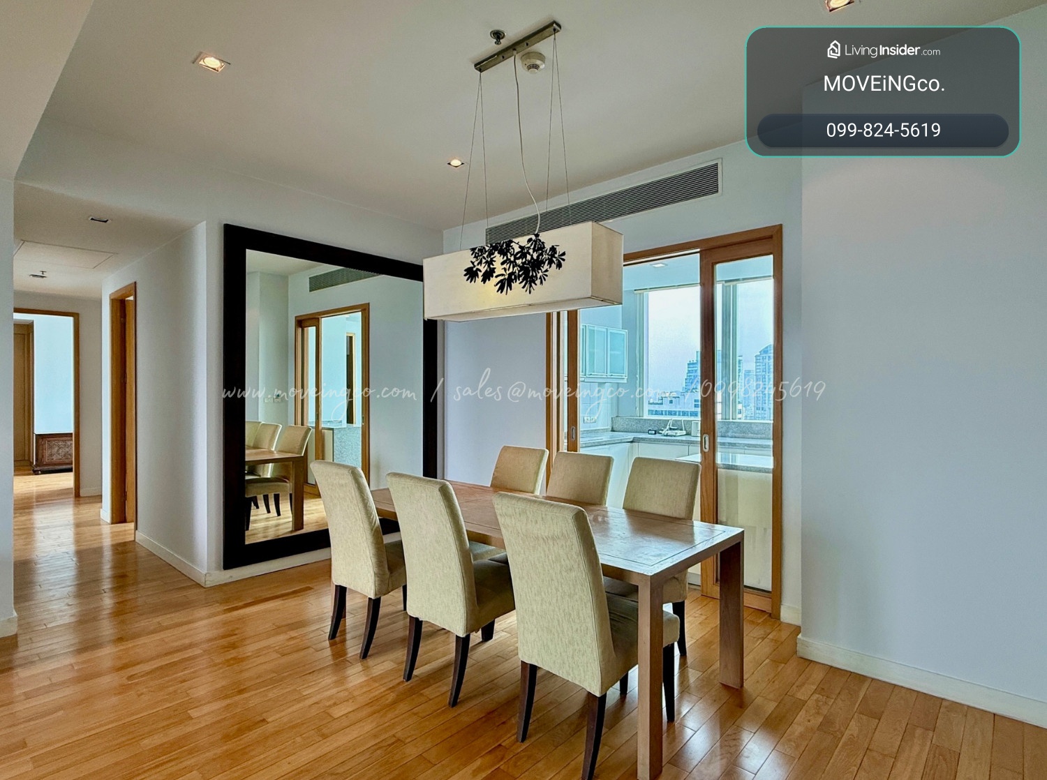 ห้องใหญ่ ชั้นสูง วิวสวน คอนโด 3 ห้องนอน ใกล้อโศกและพร้อมพงศ์ – รูปที่ 3