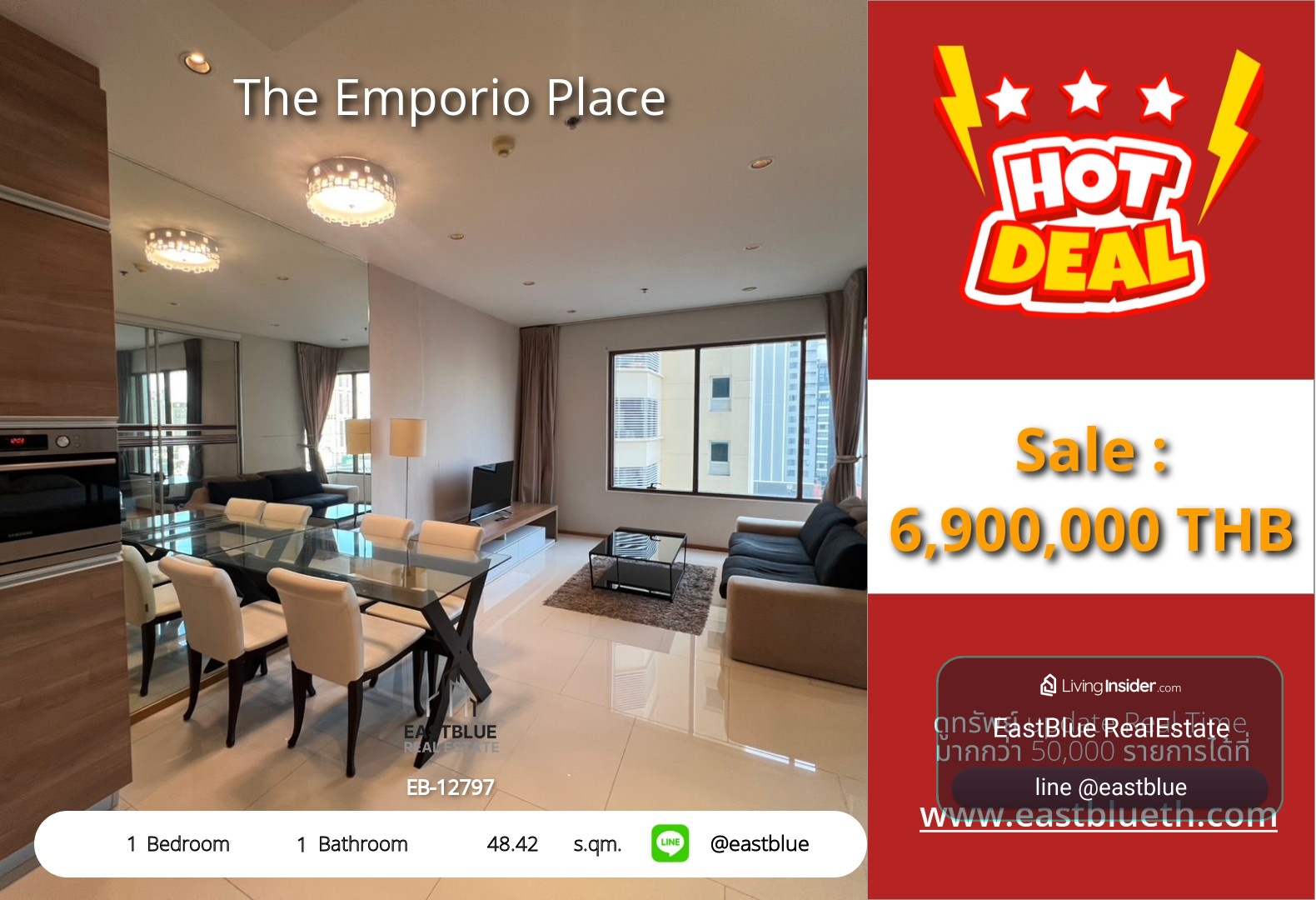 19/08/2026, For sale: The Emporio Place condo, 1 bedroom, near BTS Phrom Phong.
Price: 6.9 million, with complete amenities! 0642748883 – รูปที่ 3