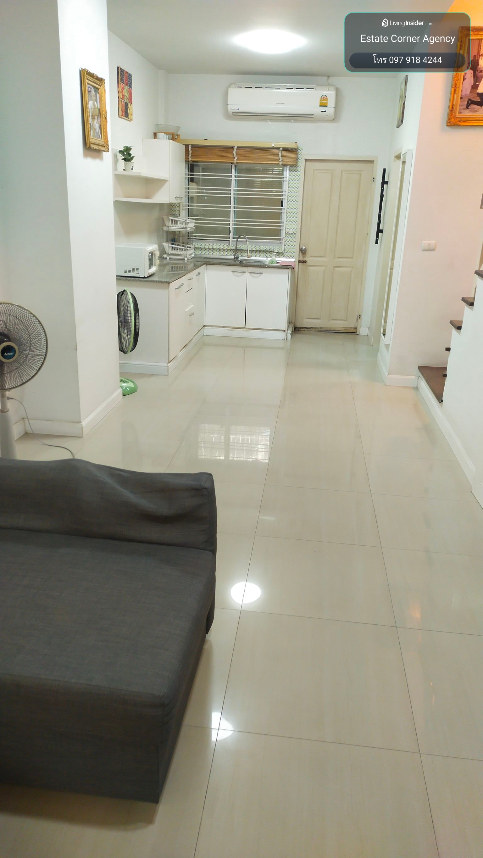 95352 - 3-story townhome for sale (with tenant), Town Plus Village, Pracha Uthit Road, next to Big C, Pracha Uthit 90. – รูปที่ 3
