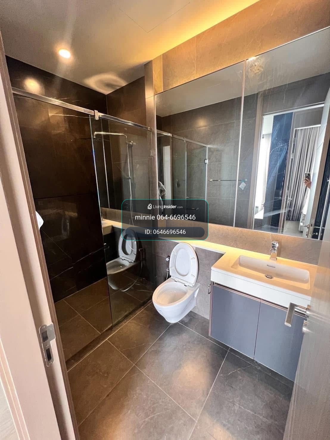 Very good price, THE ESSE at SINGHA COMPLEX, 1 bedroom, 1 bathroom, size 36 sq m., ready to move in, 27,000/month, next to MRT Phetchaburi. Interested in making an appointment to view? Call/ Line 0646696546 – รูปที่ 3