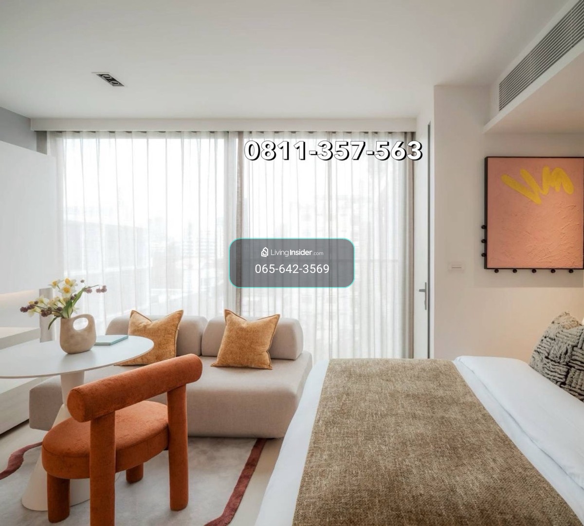 🐶PETS FRIENDLY LIGNE ROSET Fully Furnished สโคป พร้อมศรี 1 ห้องนอน 28.79ตร.ม ติดต่อ📲065-642-3569 SCOPE PROMSRI LIGNE ROSET FULLY FURNISHED READY TO MOVE IN 📲065-642-3569 – รูปที่ 2