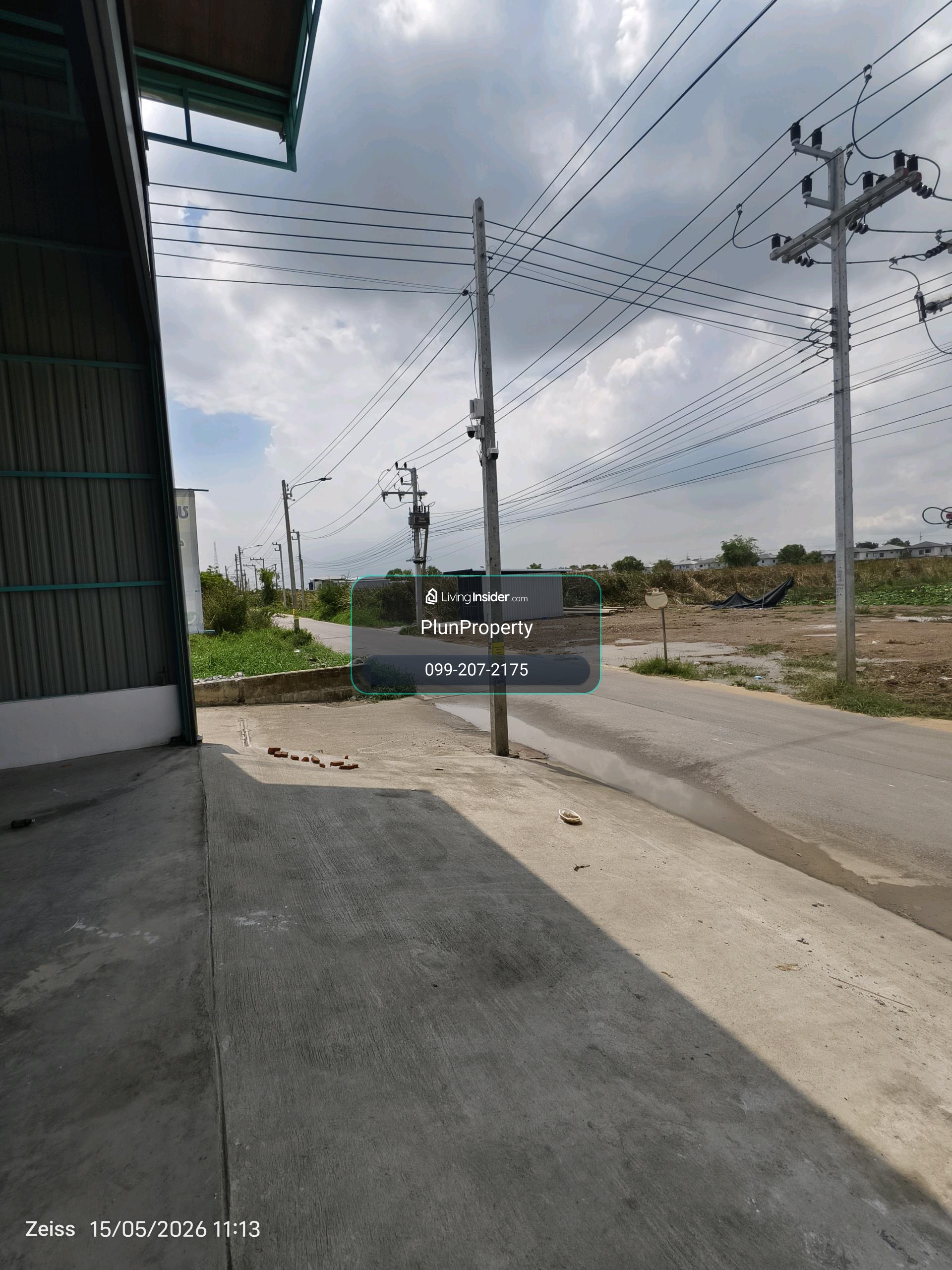 No need to rent!!! Warehouse, large plot 1000 sq m. (divided for sale) in front of the Show Room shop, next to the road, opposite Bueng Bua Market, C.J. More - Rangsit, Khlong 4, Khlong Luang. – รูปที่ 3