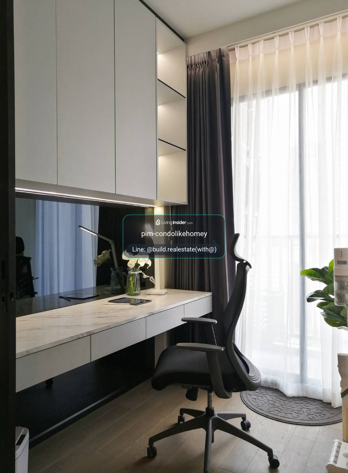 👑 Premium Room - 1 Bed Plus+ Park Origin Phayathai  - Luxury Condo มีห้องทำงานแยกเป็นสัดส่วน 35  SQ.M. Fuulu furnished - 32K per month  – รูปที่ 3