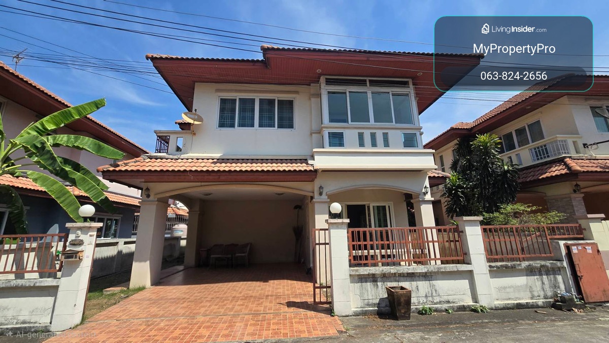 2-story detached house for sale, Than Mankong Village 1, Khlong Nueng, Khlong Luang, Pathum Thani, area 54.3 square wah, usable area 193 square meters, 3 bedrooms, 3 bathrooms, parking for 2 cars in the house. – รูปที่ 4