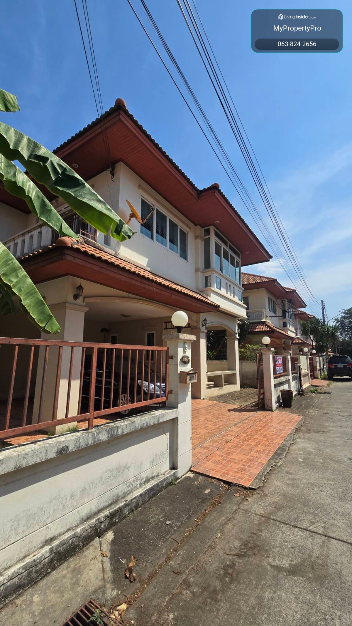 2-story detached house for sale, Than Mankong Village 1, Khlong Nueng, Khlong Luang, Pathum Thani, area 54.3 square wah, usable area 193 square meters, 3 bedrooms, 3 bathrooms, parking for 2 cars in the house. – รูปที่ 2