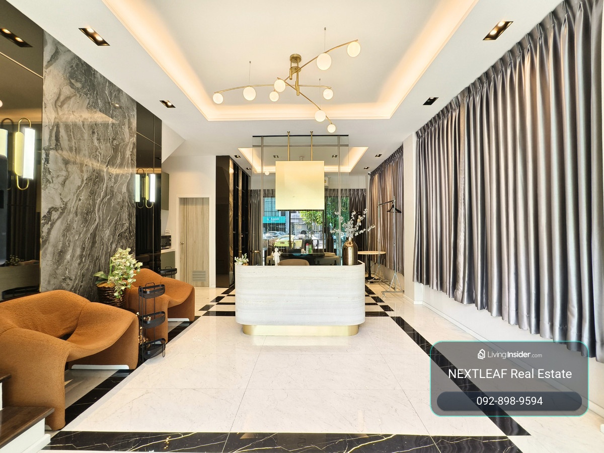 For rent, luxury home office, 4 floors, Premium Place Mix, Ekkamai-Ramintra, 31.7 sq m, 79,000 baht, width 5.5 meters, back edge, next to guardhouse, 3 bedrooms, 4 bathrooms. – รูปที่ 2