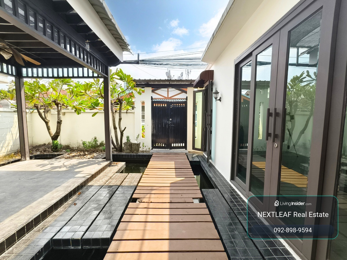 ขาย บ้านเดี่ยว ชั้นเดียว สไตล์บาหลี ซอยรัชดา36 (หมู่บ้านเจริญสุขนิเวศน์ 5)  ห่างจากปากซอย 500 เมตร 68 ตร.ว. 4 ห้องนอน 5 ห้องน้ำ 1 ห้องเอนกประสงค์ ใกล้รถไฟฟ้าลาดพร้าวและรัชโยธิน – รูปที่ 3