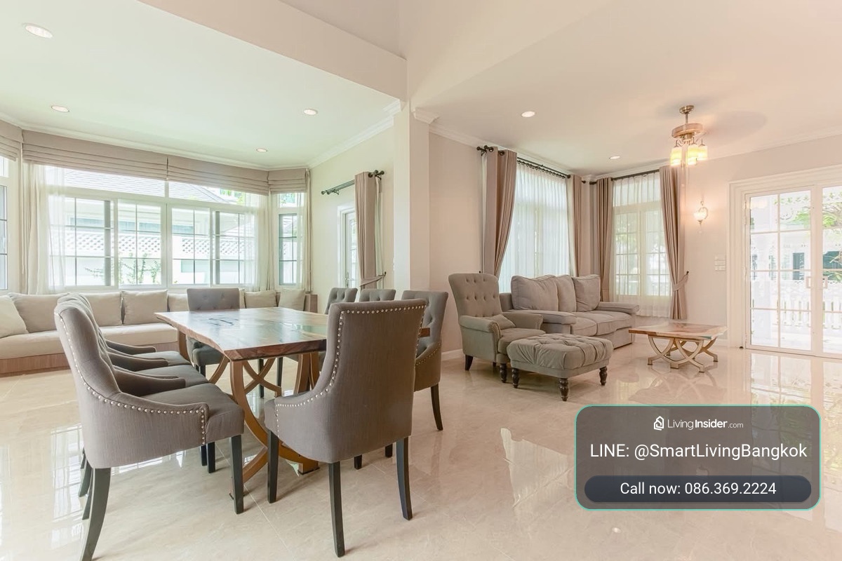 ให้เช่าบ้านเดี่ยว Fantasia Villa 4 ศรีนครินทร์ บางนา บ้านสไตล์ Victorian พื้นที่กว้าง เลี้ยงสัตว์ได้ ใกล้ MRT ศรีเอี่ยม – รูปที่ 4