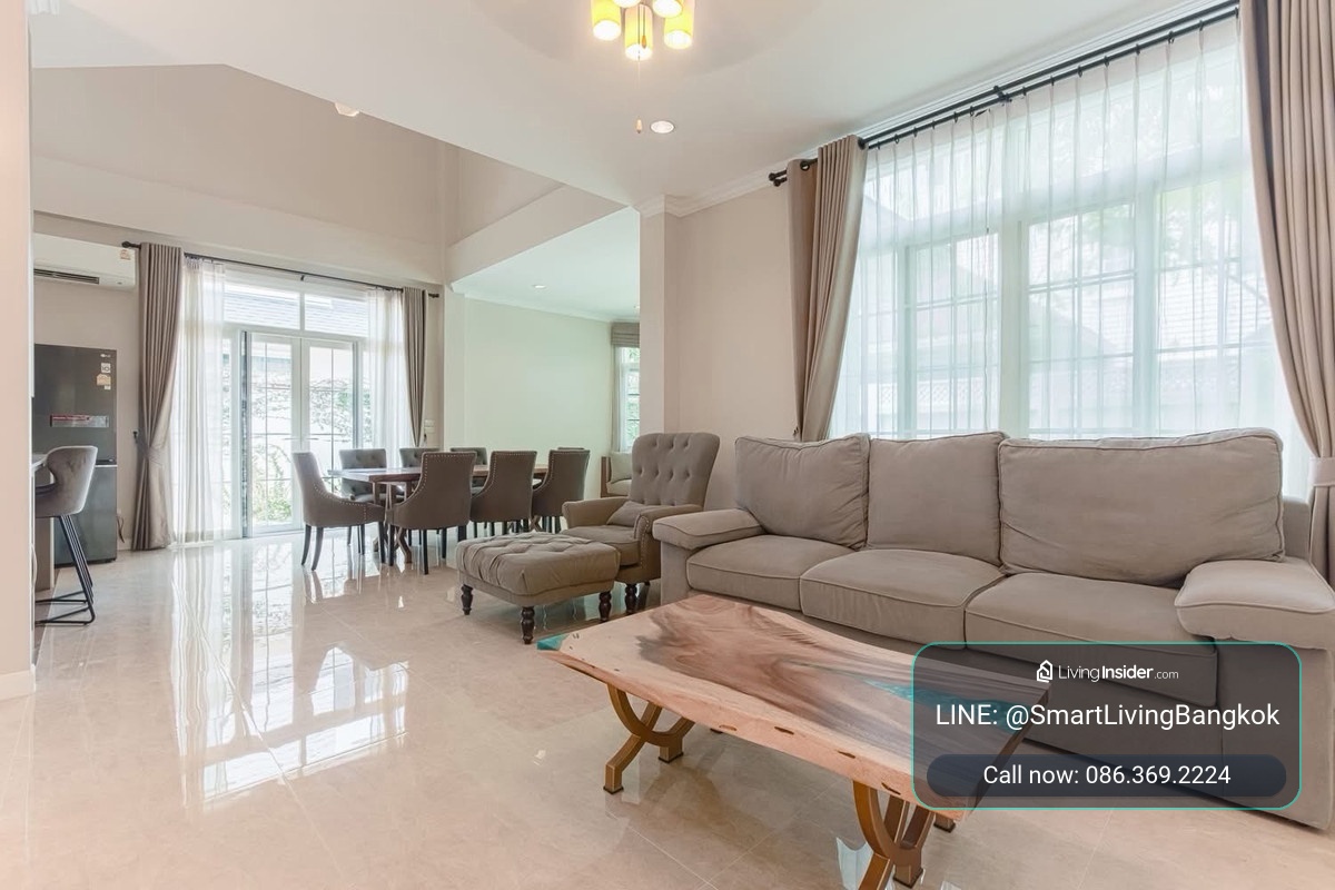 ให้เช่าบ้านเดี่ยว Fantasia Villa 4 ศรีนครินทร์ บางนา บ้านสไตล์ Victorian พื้นที่กว้าง เลี้ยงสัตว์ได้ ใกล้ MRT ศรีเอี่ยม – รูปที่ 2